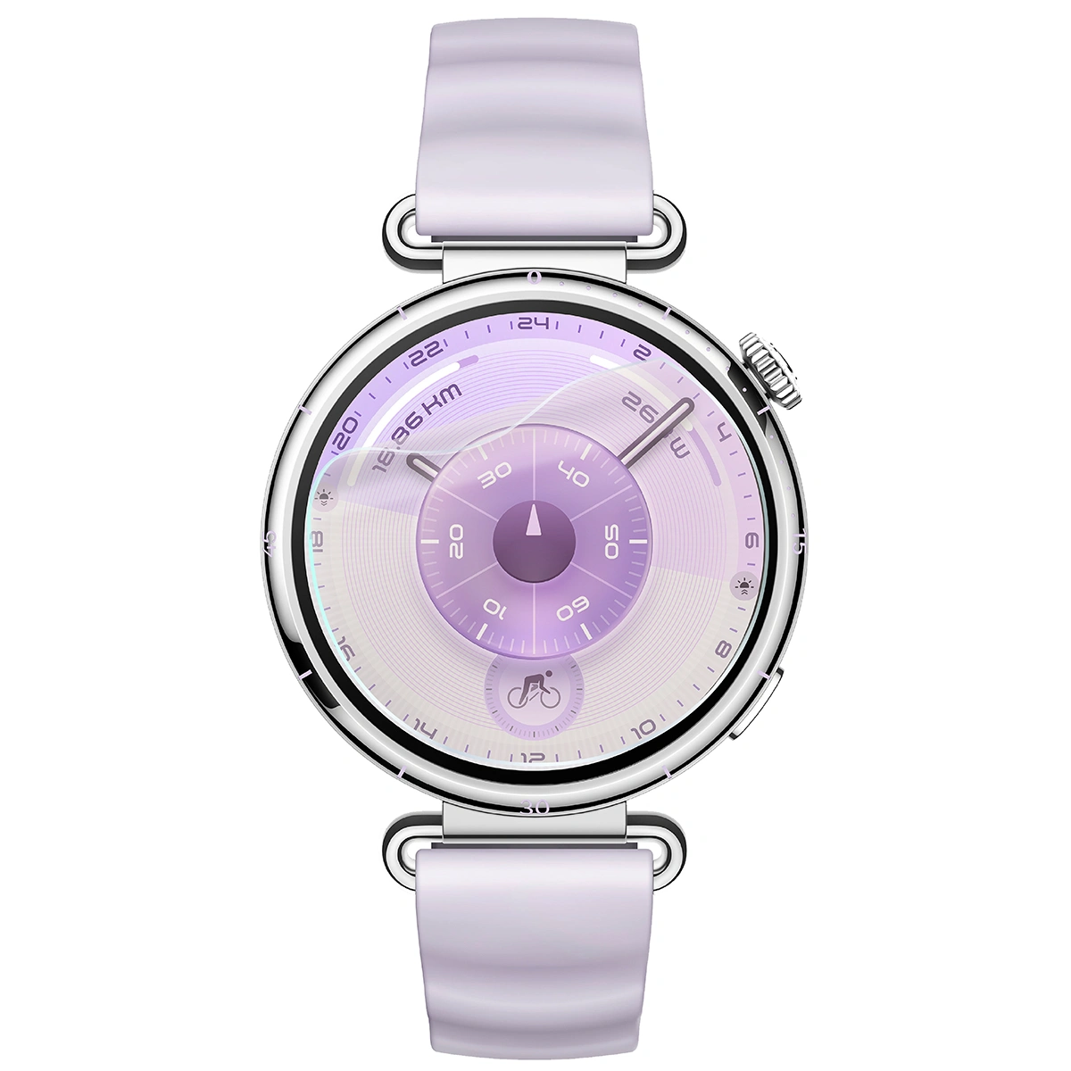 Smartwatch z nałożoną folią ochronną Bizon Watch Film Sun do Huawei Watch GT6 41 mm